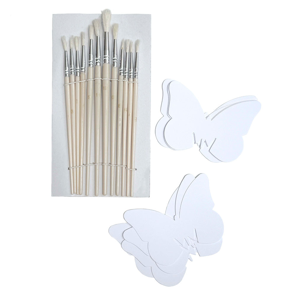 butterfly cards with brushes