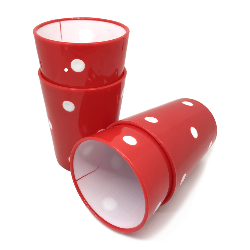 melamine tumblers - polka dot
