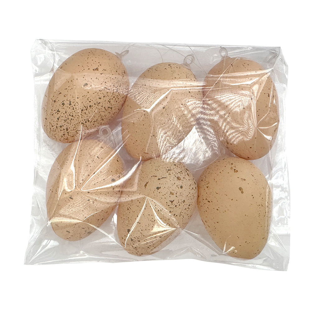 hanging speckled egg decorations