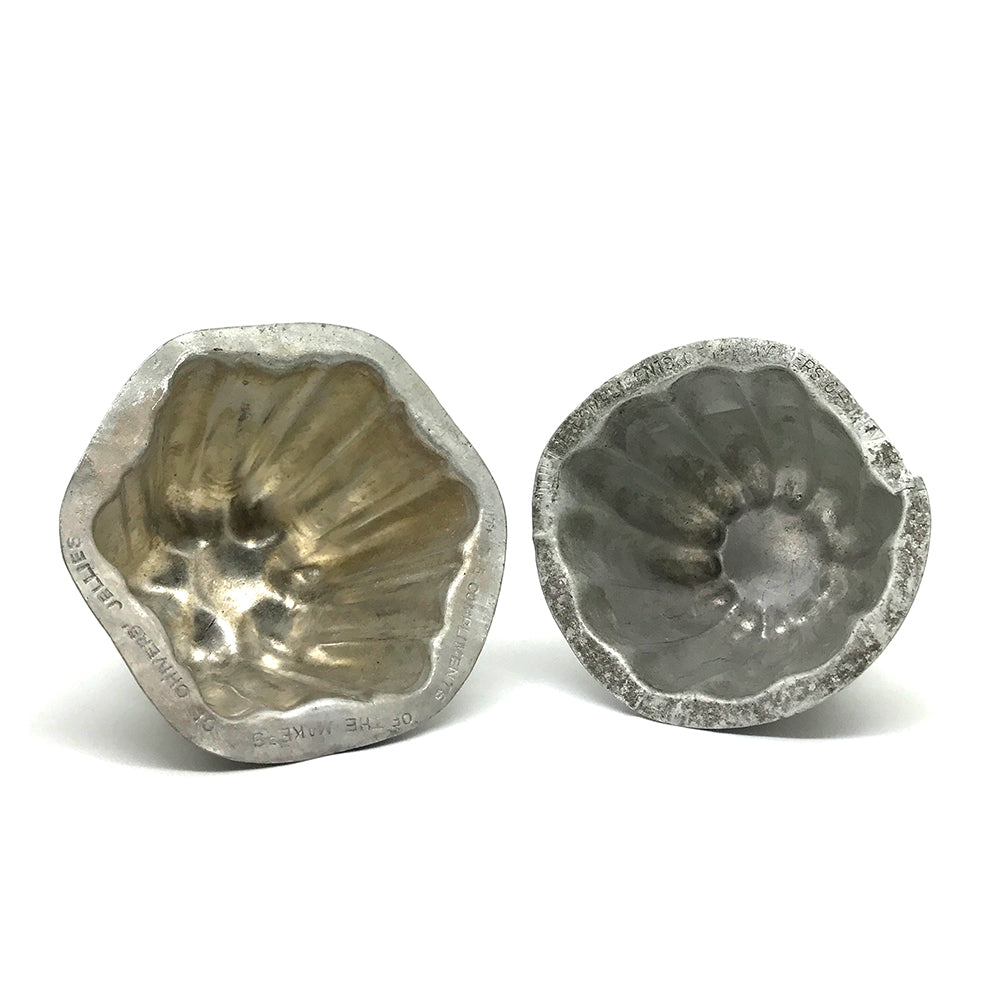 vintage aluminium jelly moulds