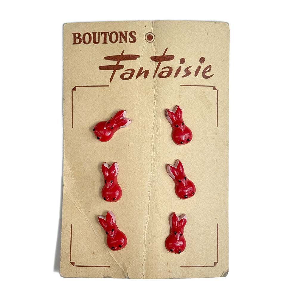 vintage rabbit buttons