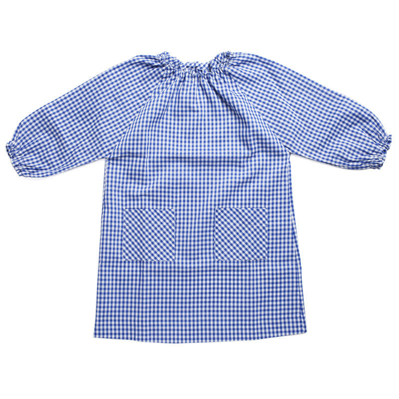 art smock blue gingham