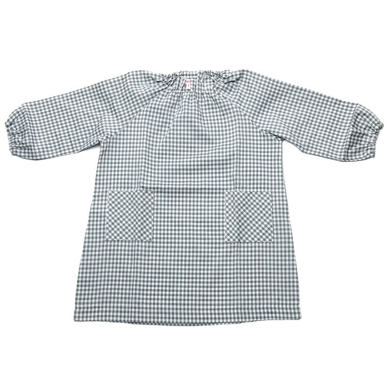 art smock grey gingham