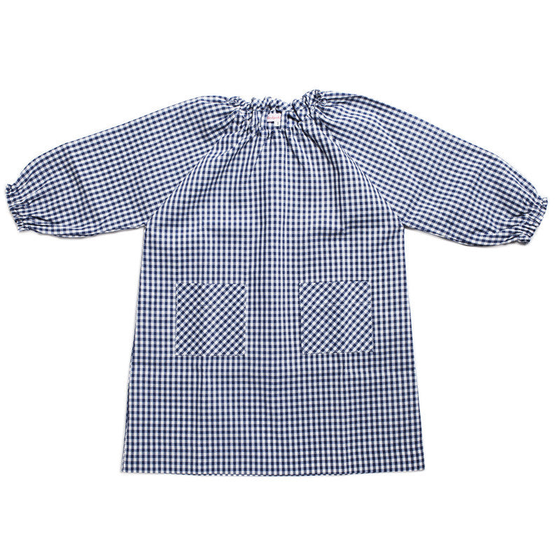 art smock navy gingham