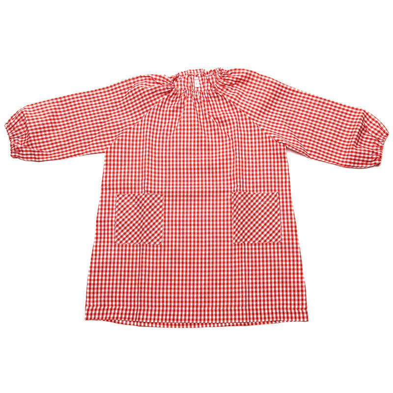 art smock red gingham