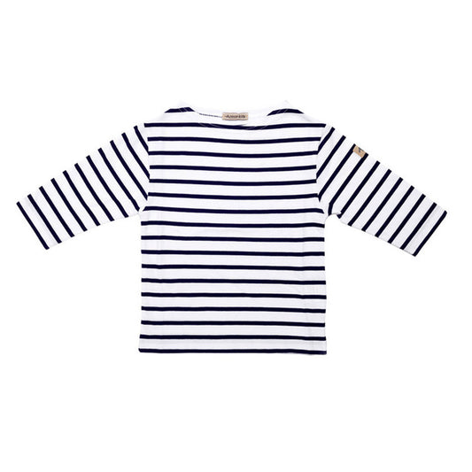 breton shirt adults lightweight - white with navy