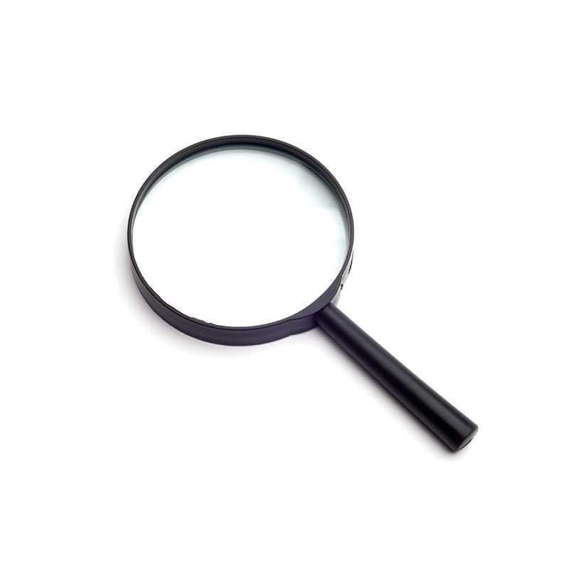 black magnifying glass