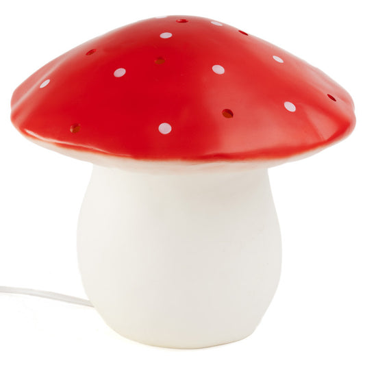 mushroom lamp - large red