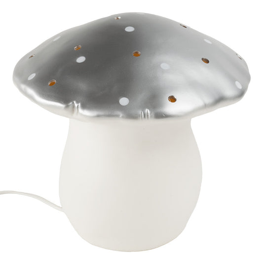 mushroom lamp - large silver