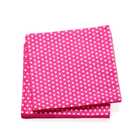 polka dot napkins pink