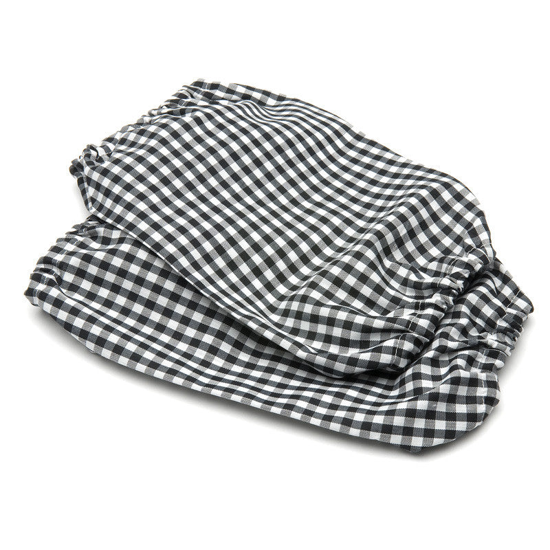 gingham sleeves - black