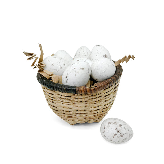 basket of chocolate praline quail eggs