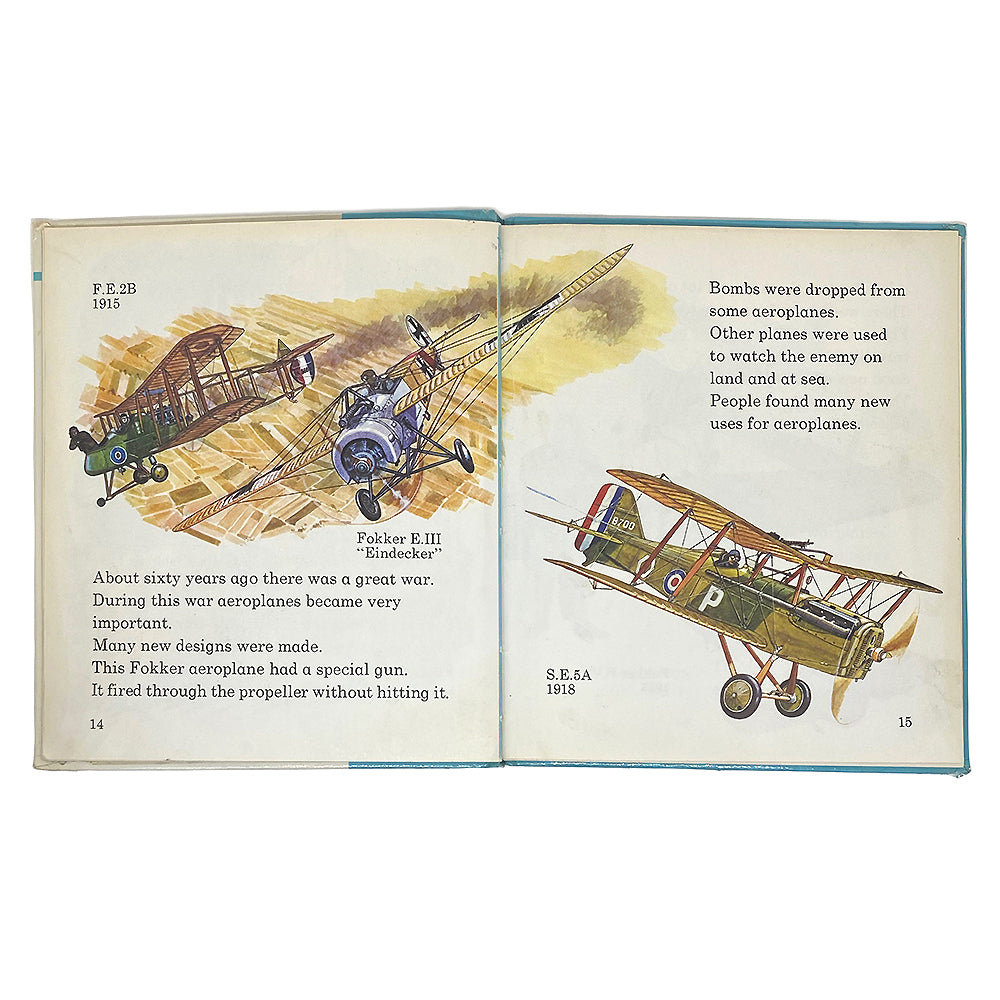 vintage 'aeroplanes and balloons' book