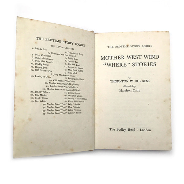 vintage 'where' bedtime stories book