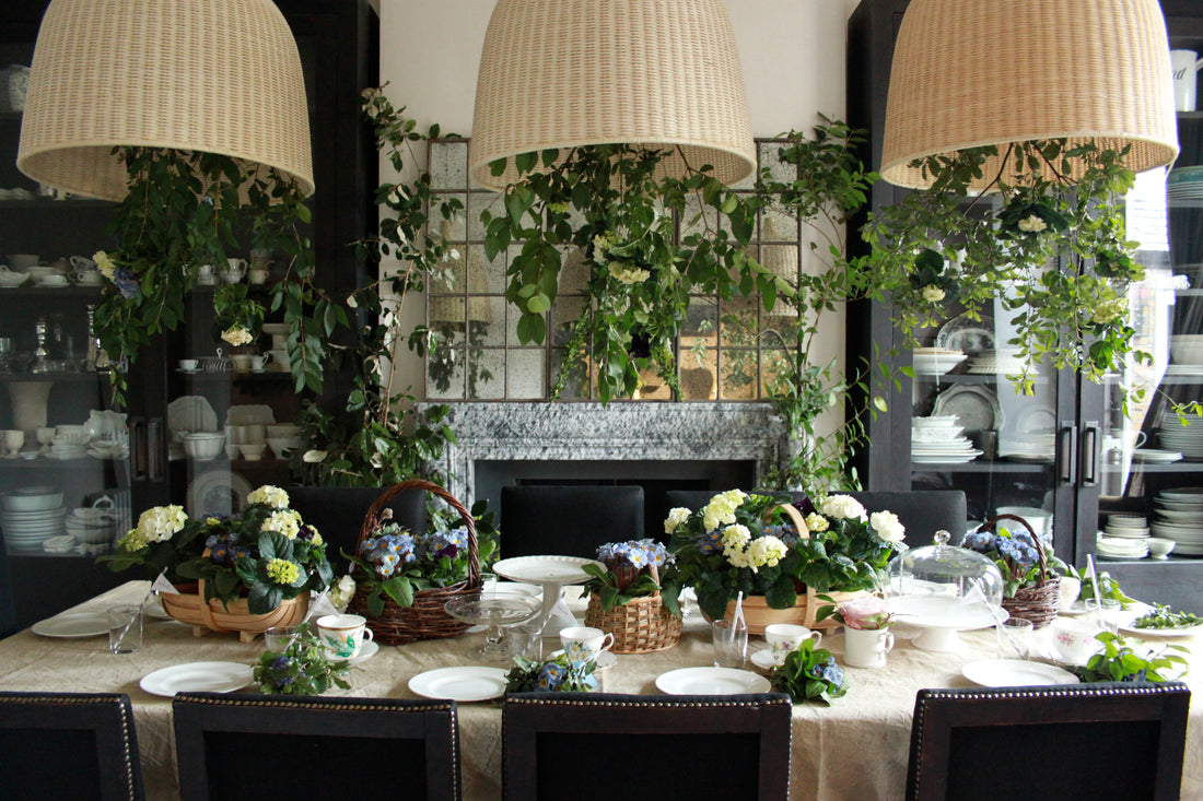 an indoor secret garden party