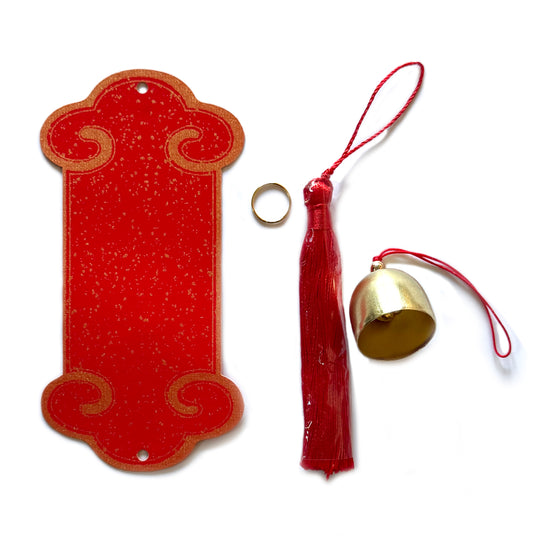 chinese new year blessing tag - with bell