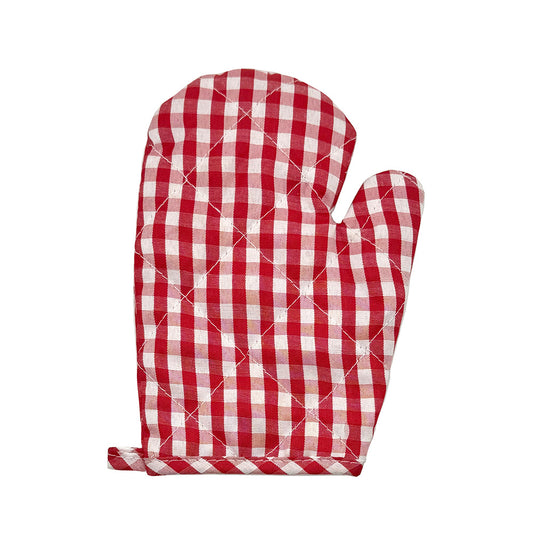 gingham mitten