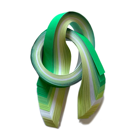 origami lucky star strips - gradated greens