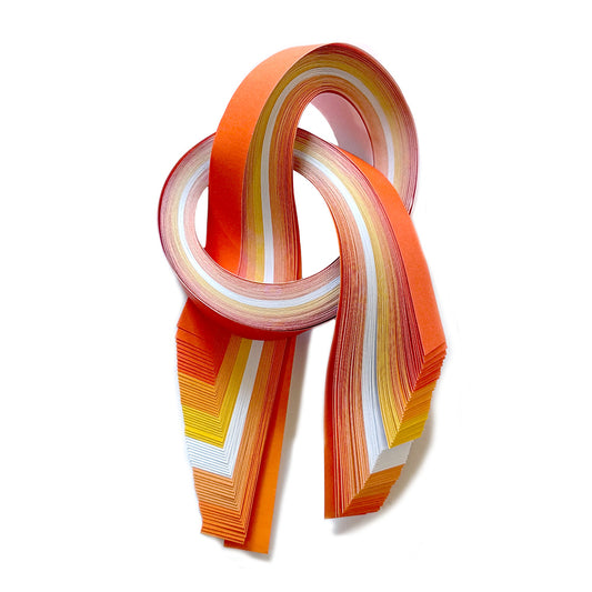 origami lucky star strips - gradated oranges