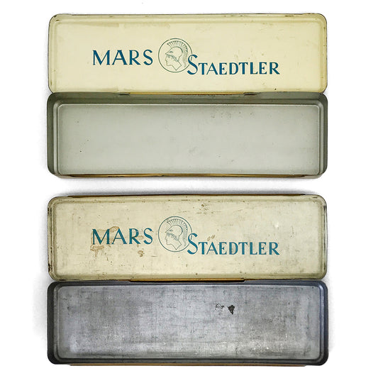 vintage satedtler pencil tins