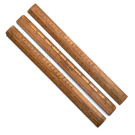 vintage english rulers