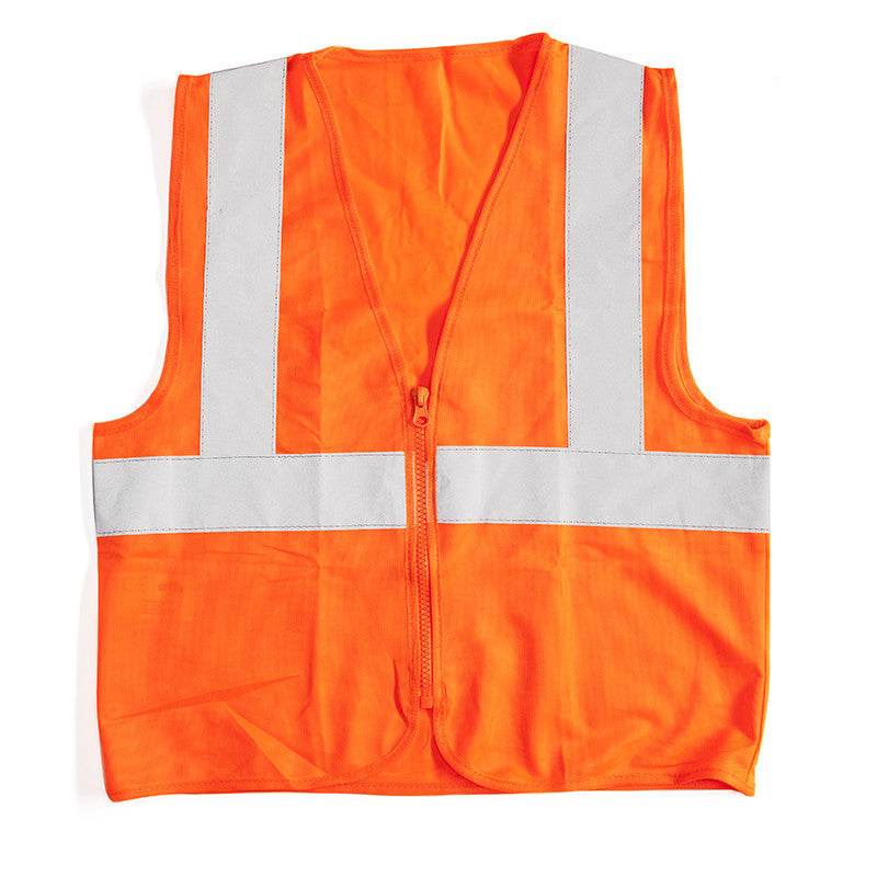 orange high-visibility safety waistcoat