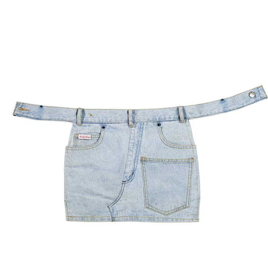 handmade pale denim apron age 3-5