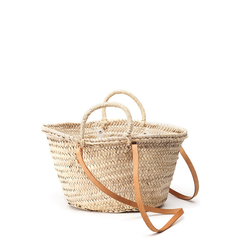 spanish woven baskets with long handles - small