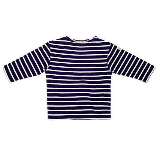 breton shirt lightweight - navy with white
