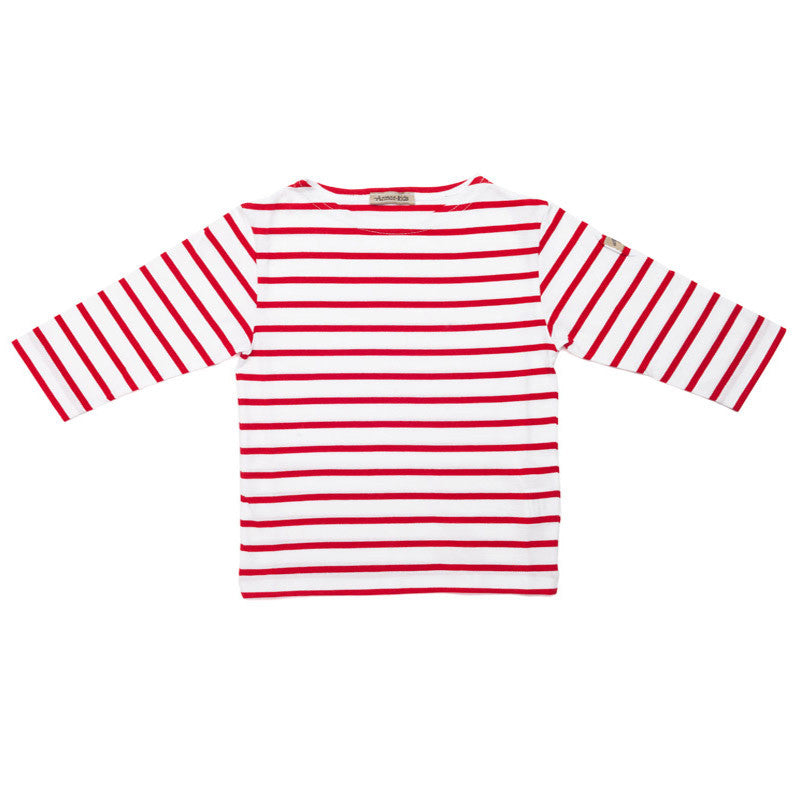 breton shirt lightweight - white with red