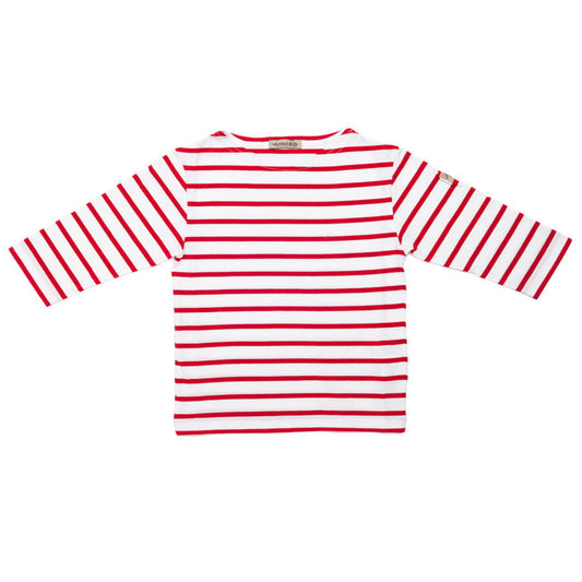 breton shirt lightweight - white with red