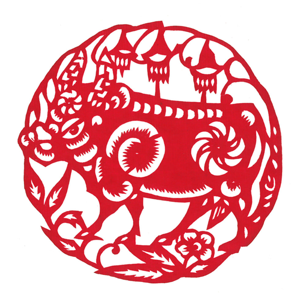 chinese paper cut - ox