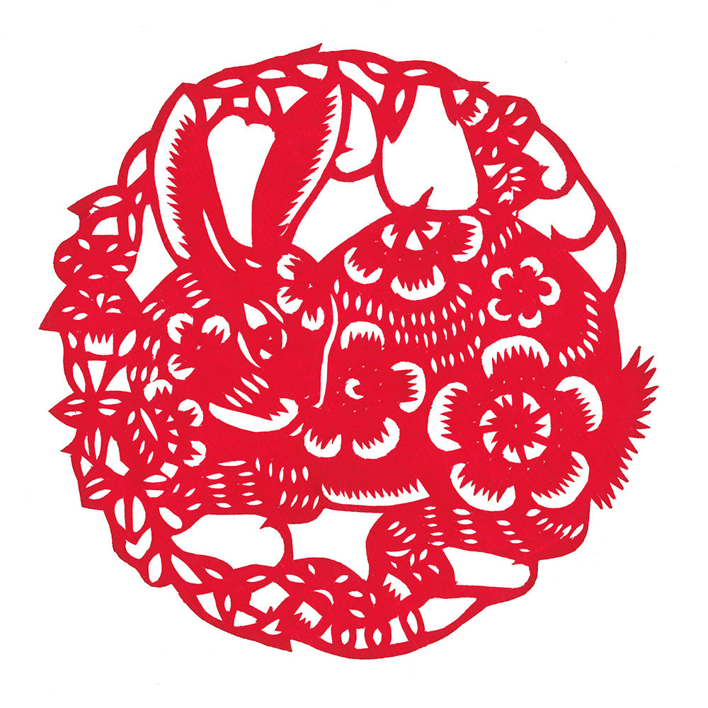 chinese paper cut - rabbit