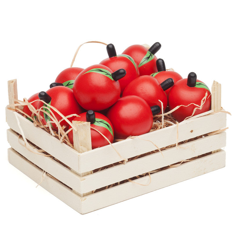 market crate - wooden apples