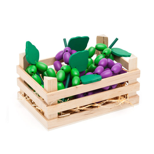 crate - wooden grapes