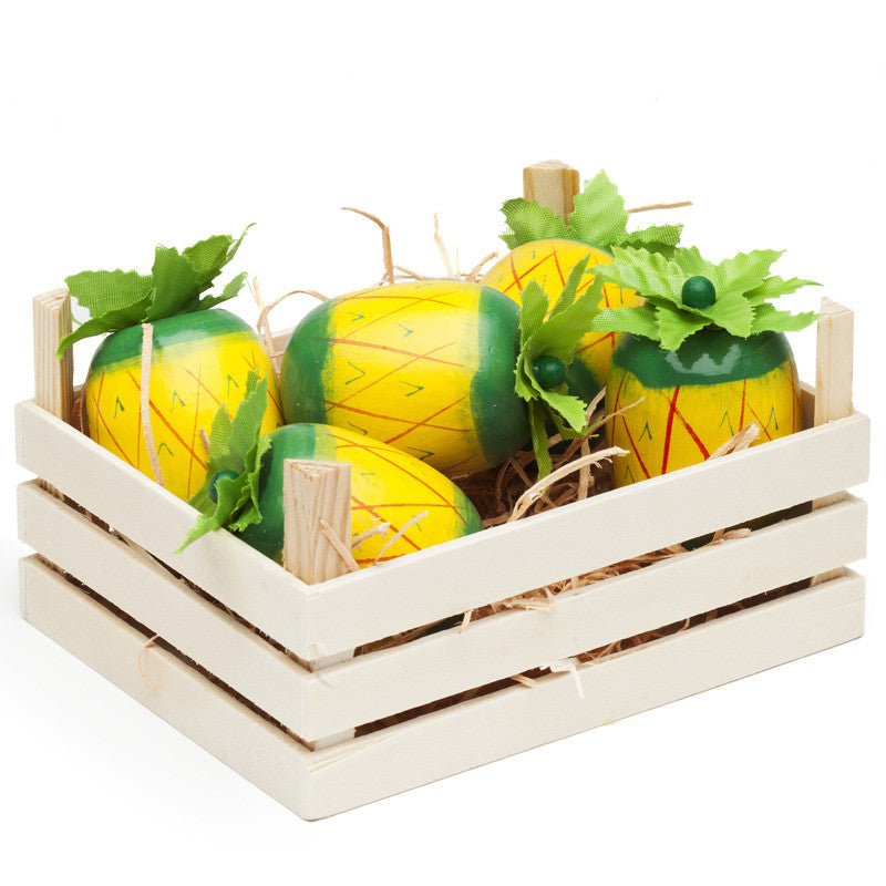 crate - wooden pineapples