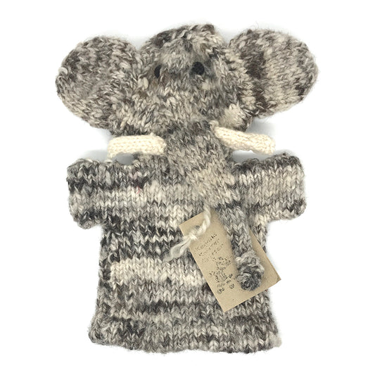 wool elephant puppet
