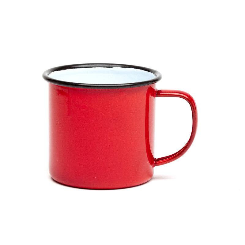 enamel mug red