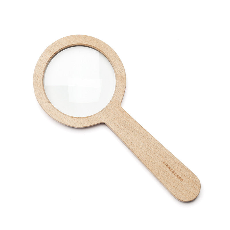 wooden magnifying glass