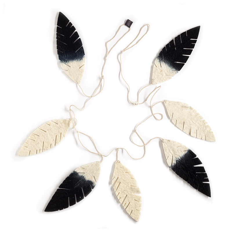 felt feather bunting