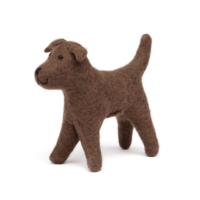 felt chocolate labrador - small