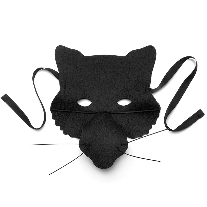 felt wolf mask - black