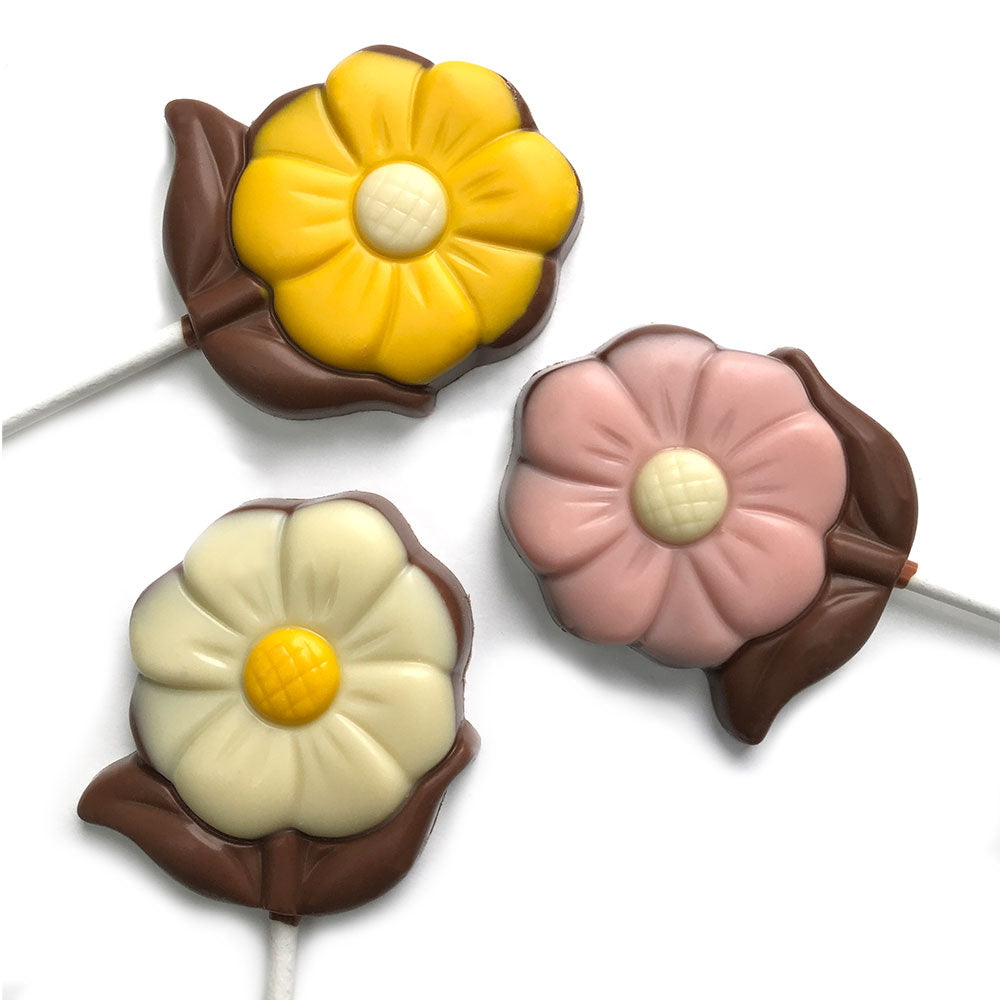 flower chocolate lollipops
