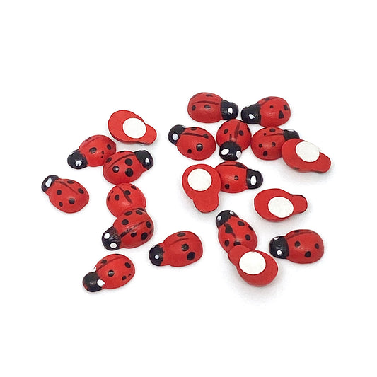 ladybird wooden stickers