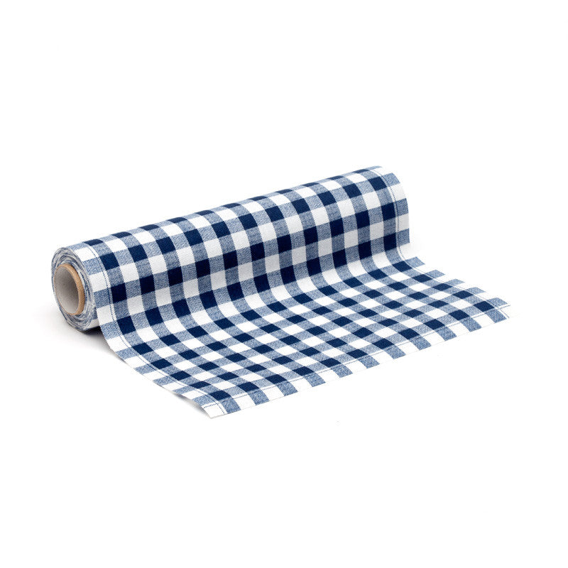 gingham napkins on a roll - blue