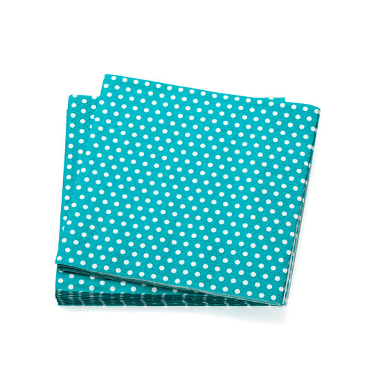 polka dot napkins turquoise