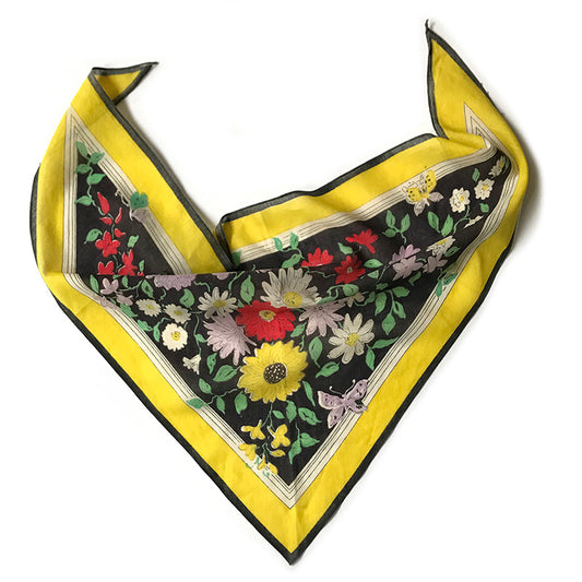 vintage neckerchief flowers