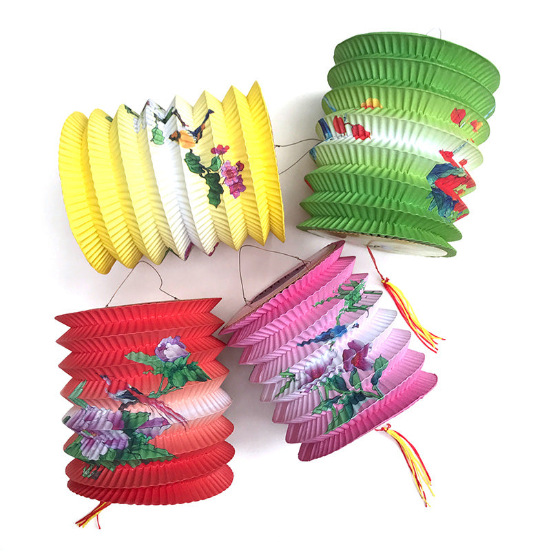 chinese decorated paper lanterns - multi
