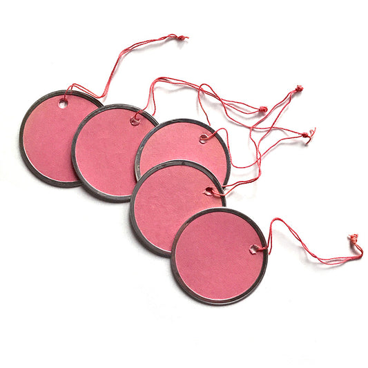 metal rim tag - pink