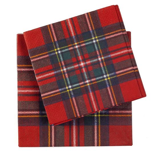 tartan paper napkins